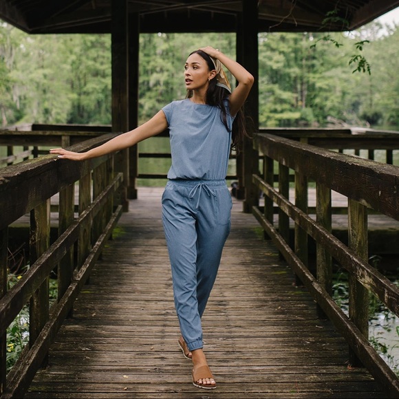 Albion Pants - Albion Light Chambray Jumpsuit